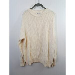 Protege Vintage Men's Cream Fishermen Style Swester In Size Large